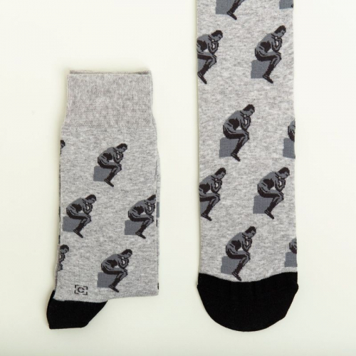 Socken Kunstwerke - Rodin "Der Denker"